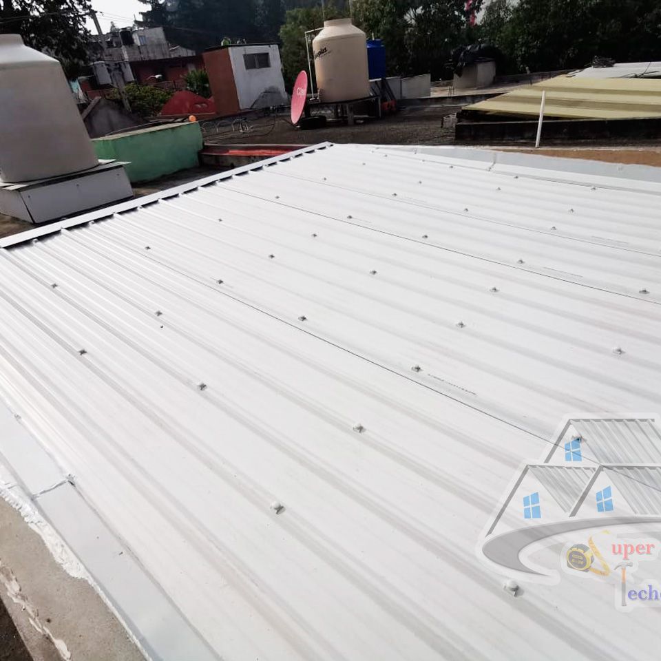 Cambio de lámina troquelada por cubierta Termo-acústica upvc 2mm casa zona 11 de Mixco